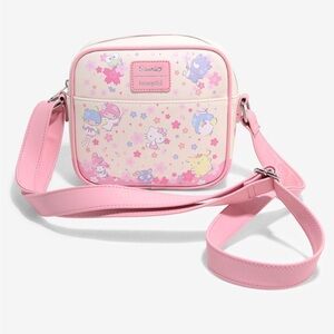 Loungefly Hello Kitty Pink and Cream Cherry Blossom Crossbody Bag